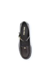 MIU MIU 36 buckled leather loafers