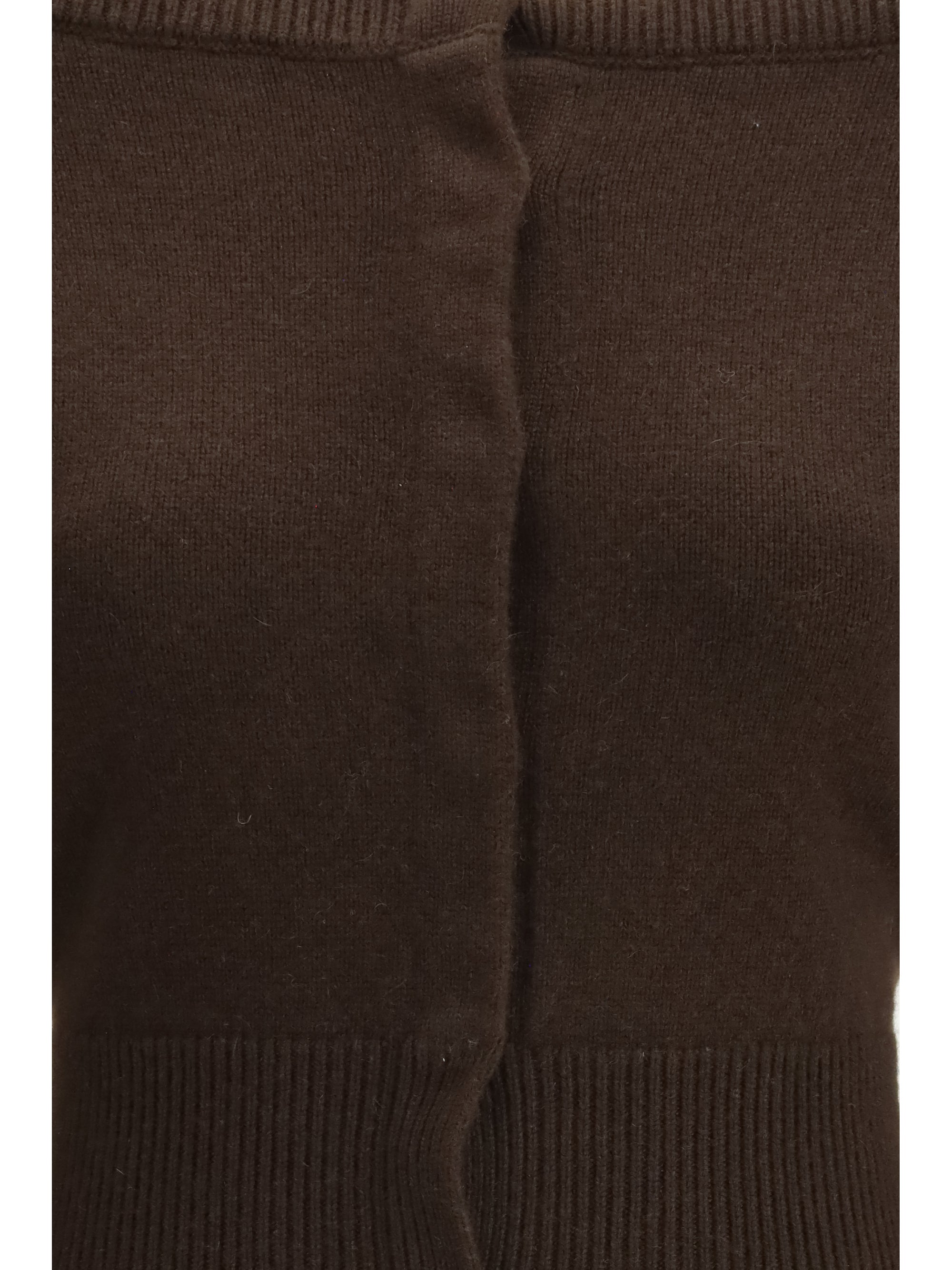 soft cashmere open-neck shrunken cardigan