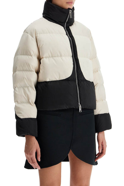 color block down jacket