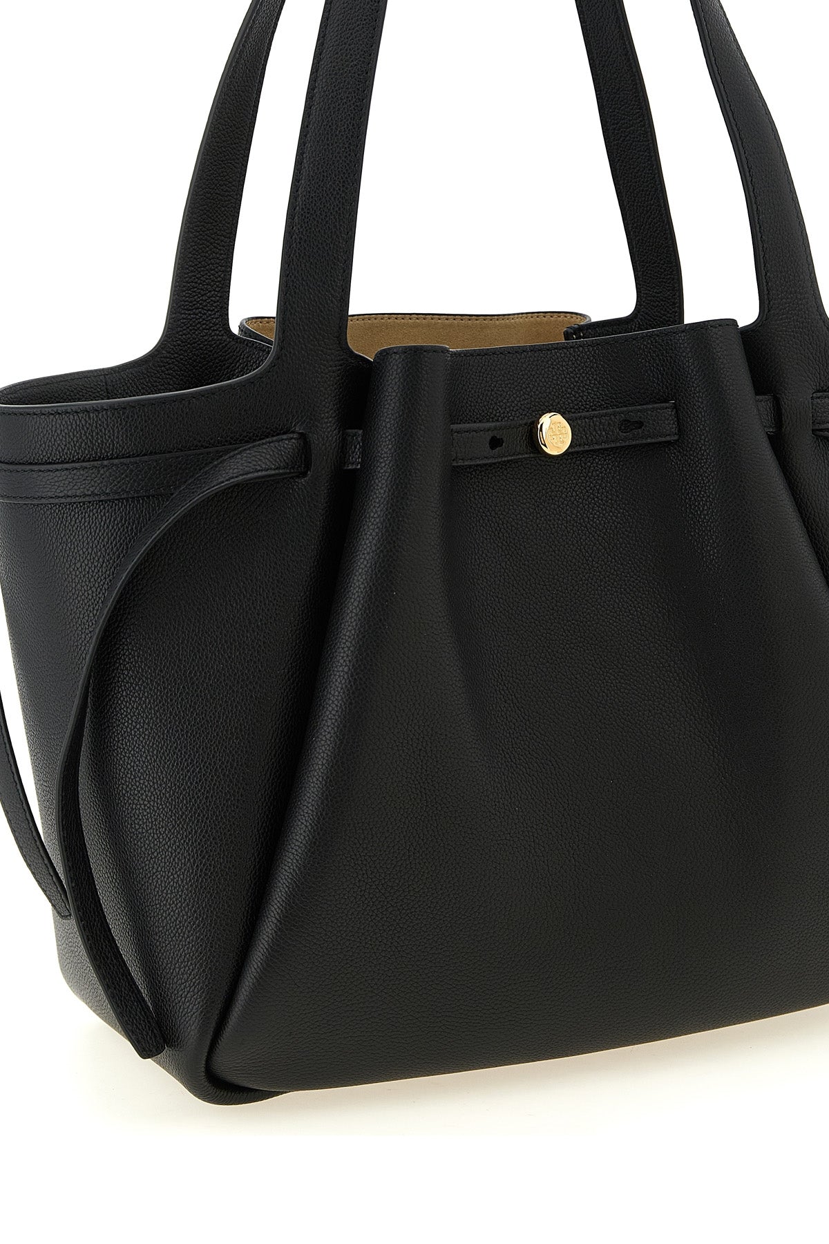 the tory burch romy tote bag defines everyday elegance through soft volumes and