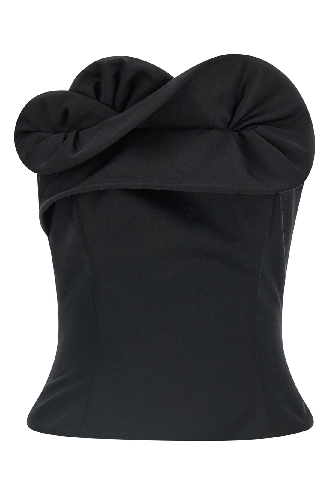 MAGDA BUTRYM 34 01 off-the-shoulder corset top in wool and silk