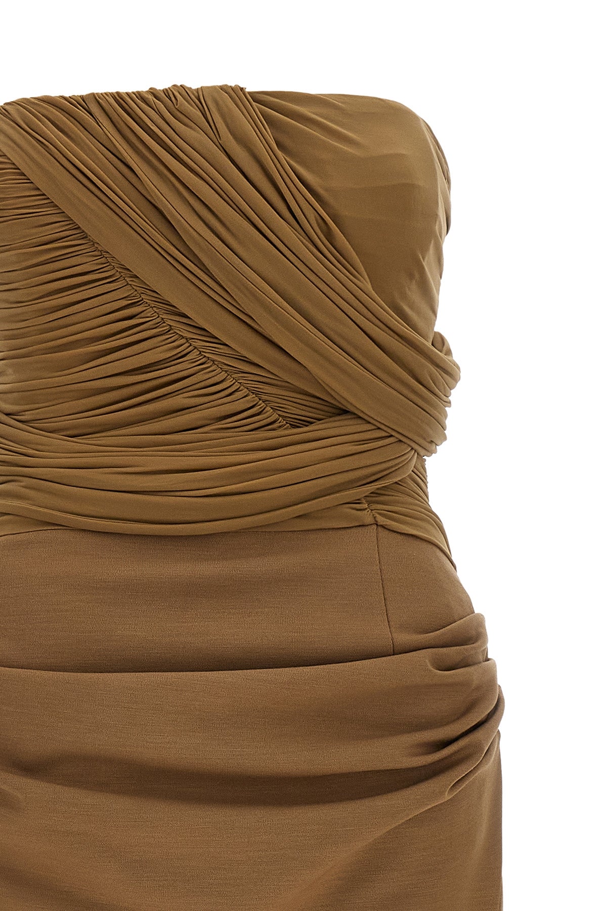 magda butryms 28 midi dress defines a sculptural silhouette through elaborate
