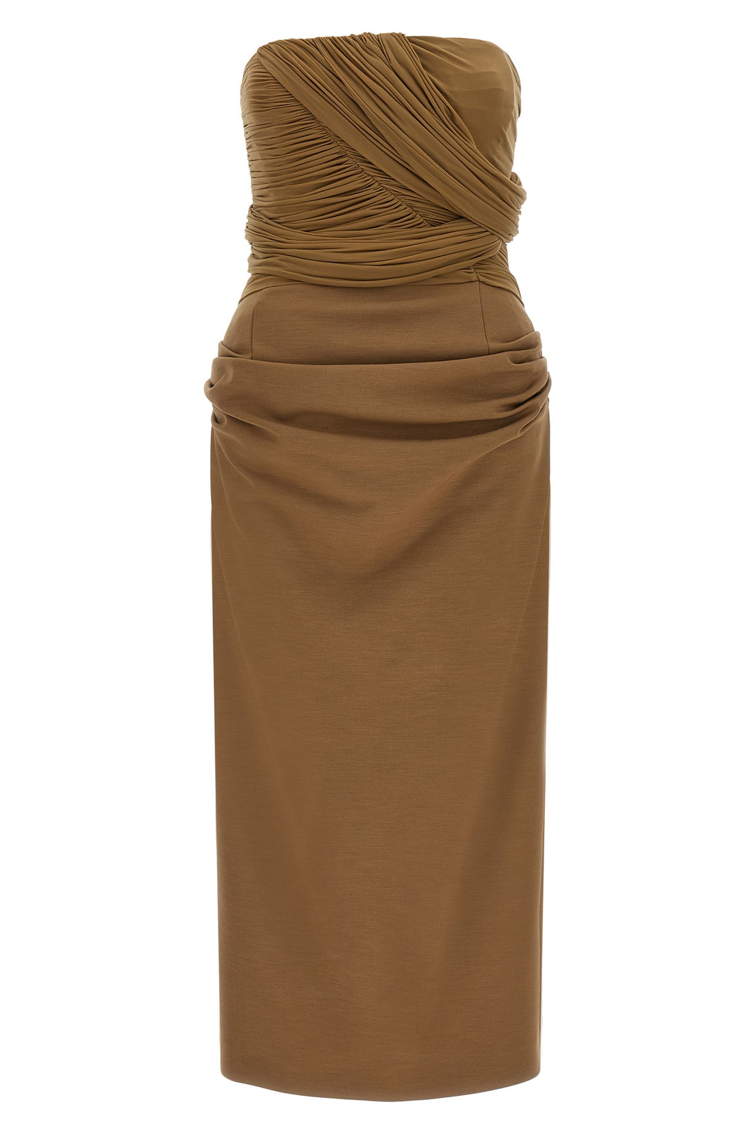 MAGDA BUTRYM 34 magda butryms 28 midi dress defines a sculptural silhouette through elaborate