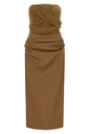 magda butryms 28 midi dress defines a sculptural silhouette through elaborate