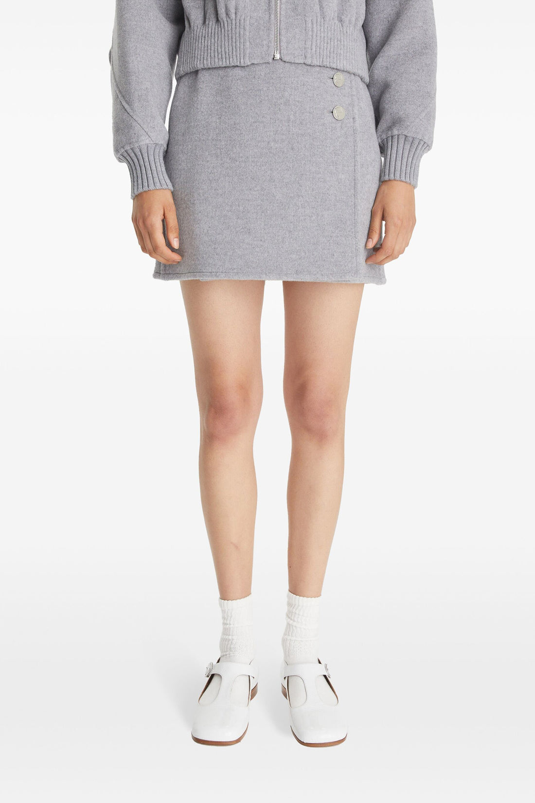 TORY BURCH 4 t monogram wool cloth skirt