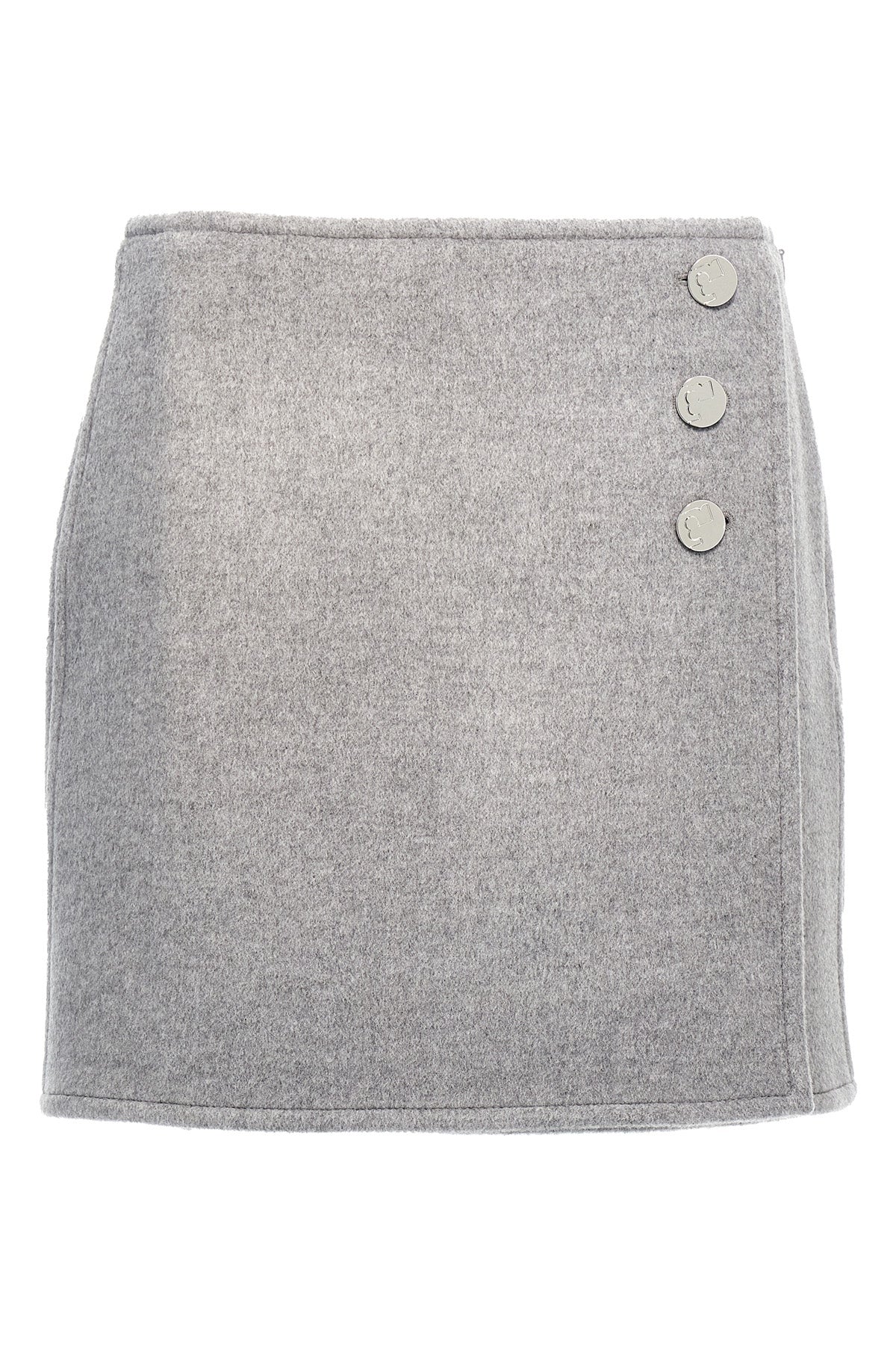 t monogram wool cloth skirt