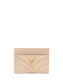 SAINT LAURENT Monogram Beige Leather Cardholder