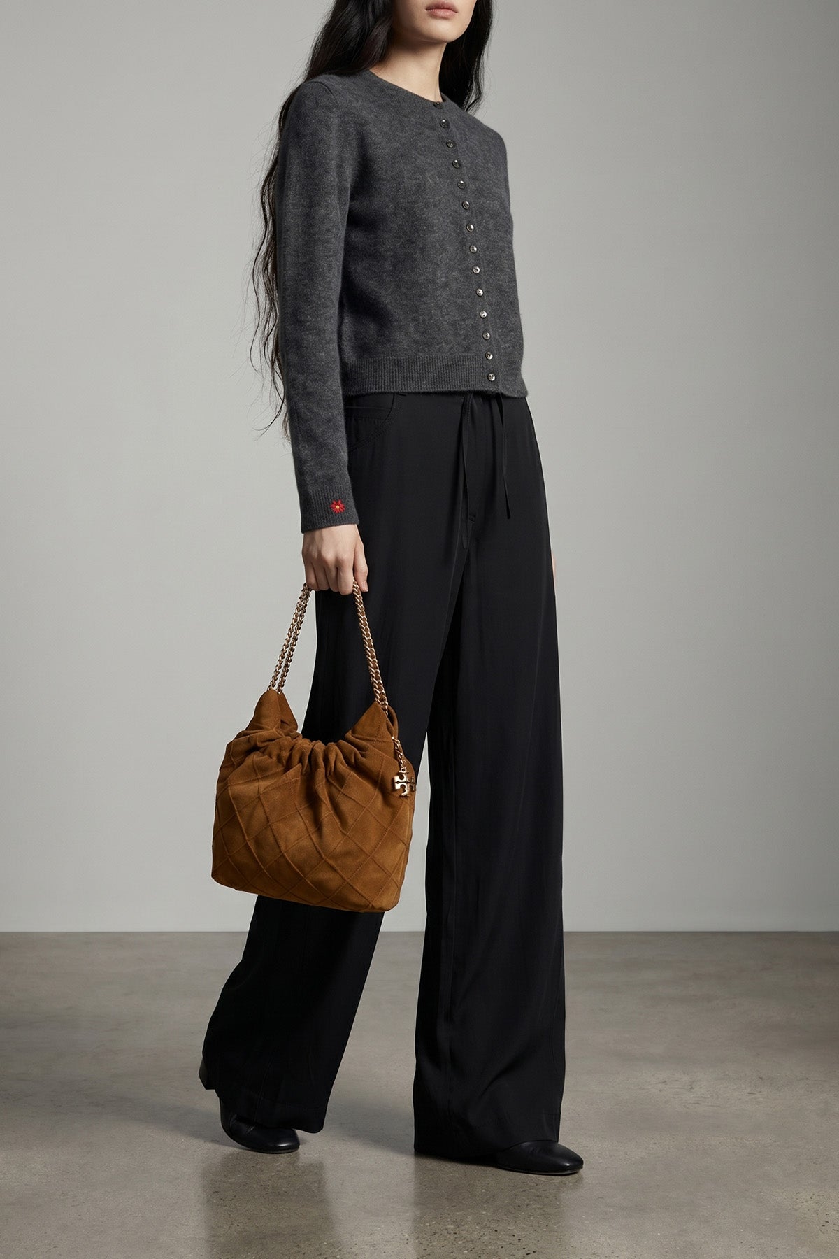 fleming mini suede handbag