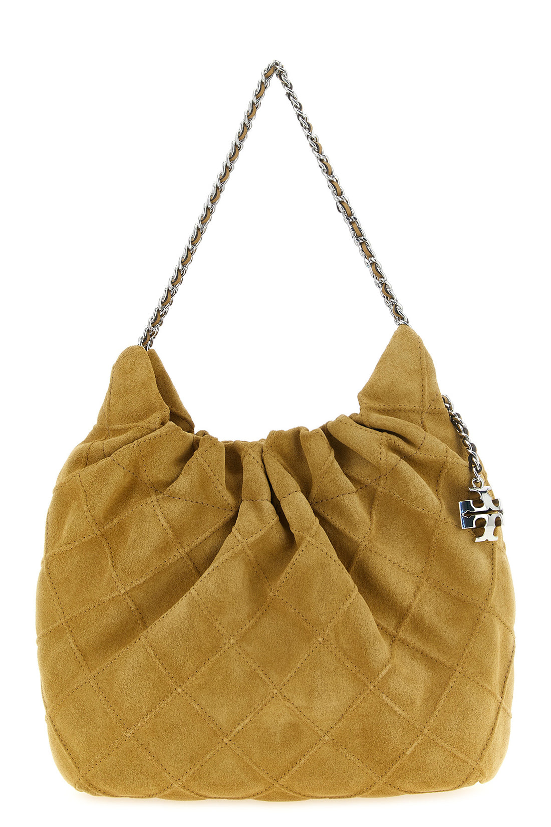 TORY BURCH OS hobo mini fleming suede shoulder bag