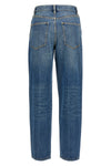high-waisted cotton denim jeans