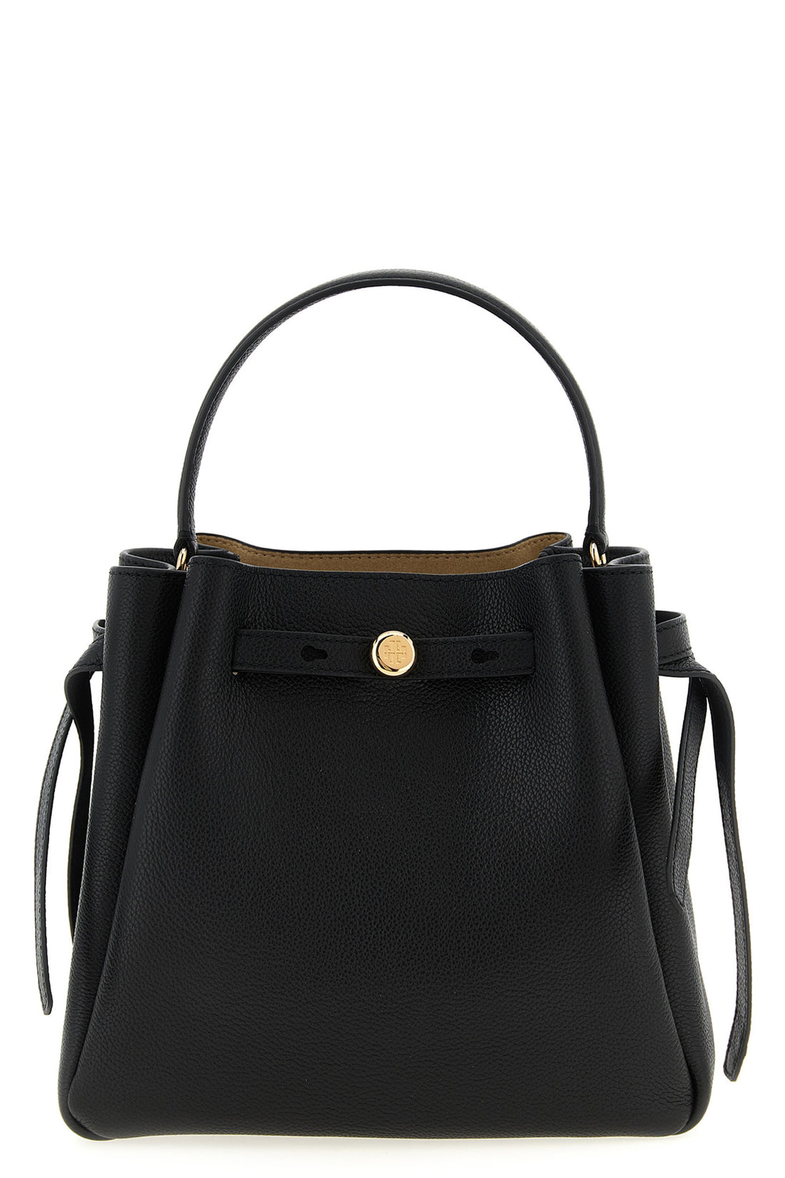 TORY BURCH OS romy bucket bag in fine hammered leather