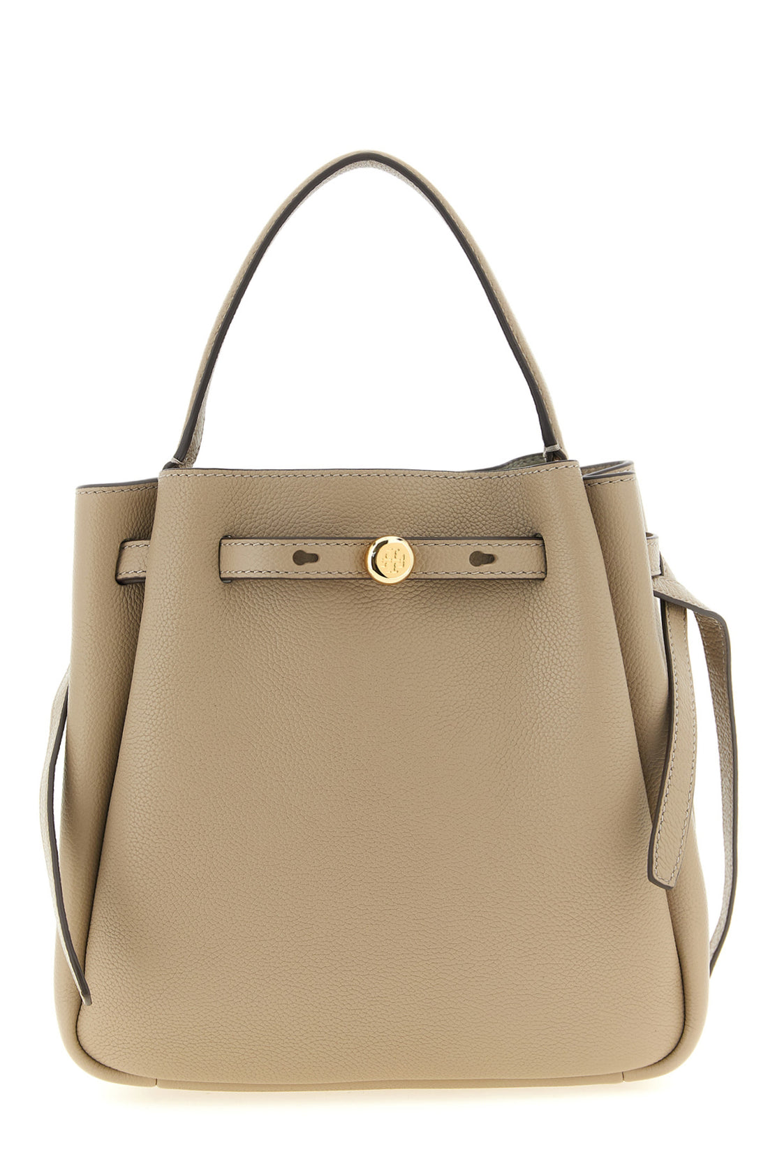TORY BURCH OS romy bucket bag in fine hammered leather