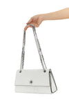 kira turnlock shoulder bag in shiny effect leather