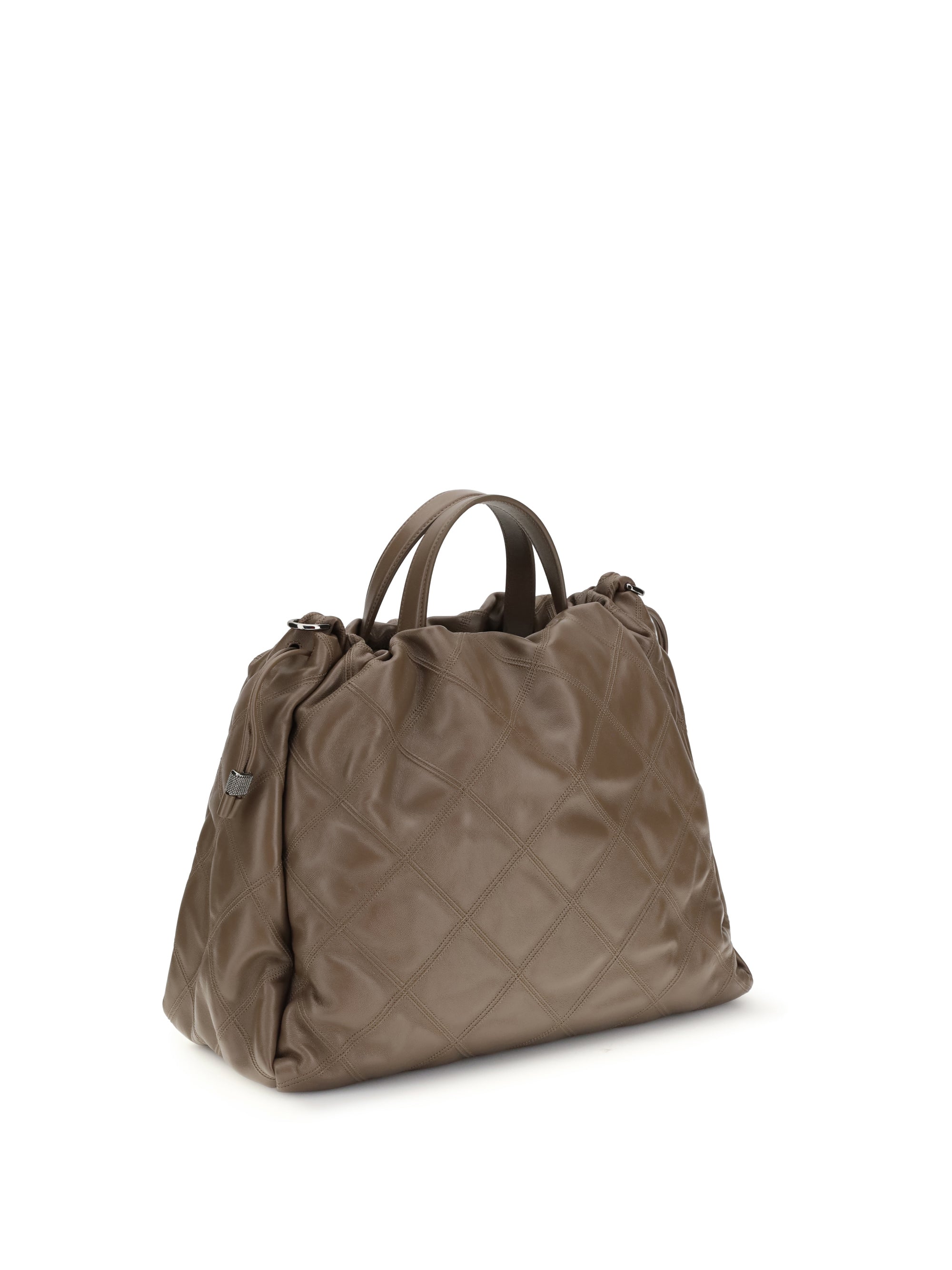 large quilted mellow handbag