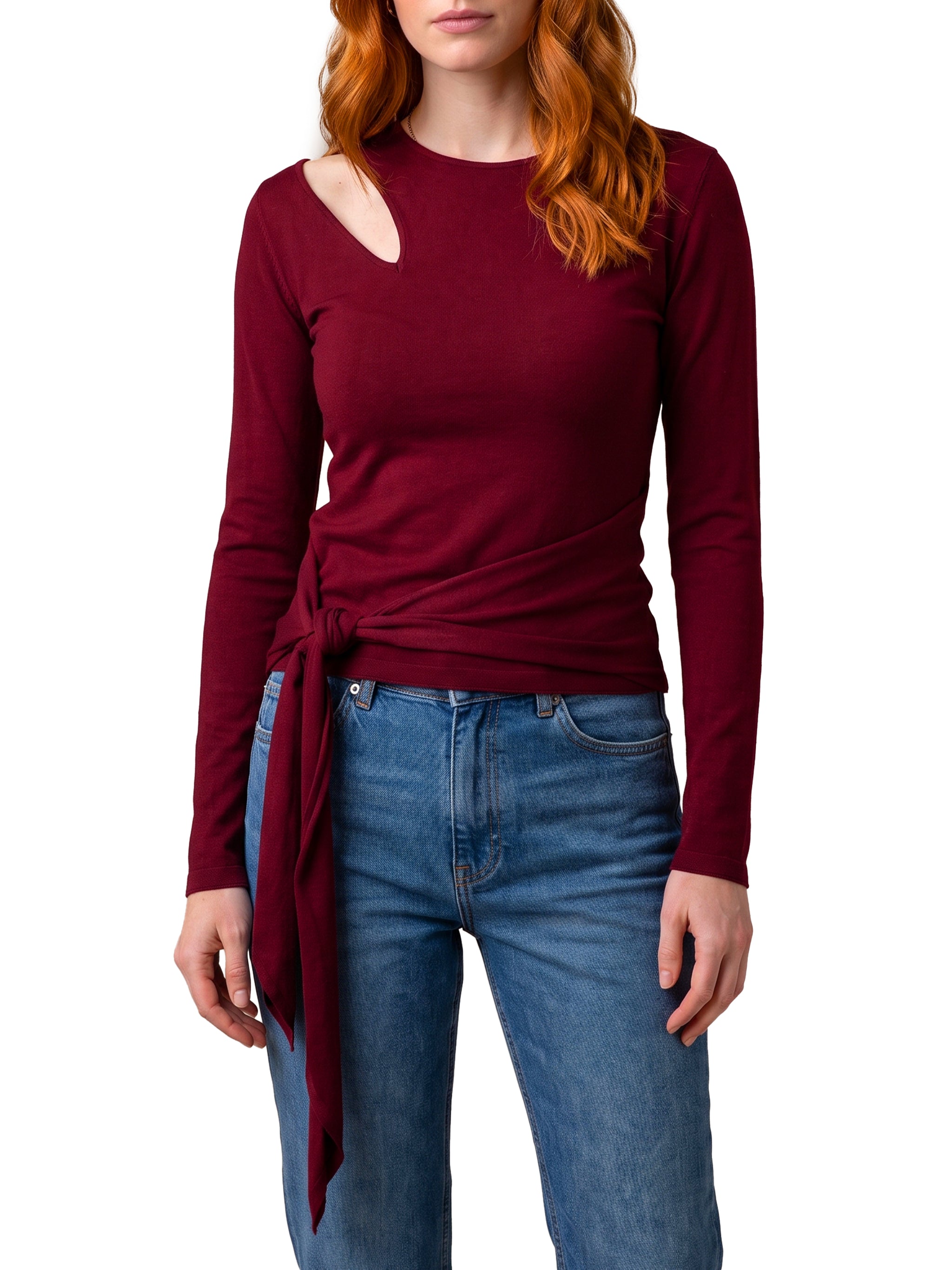 cut-off top with sash