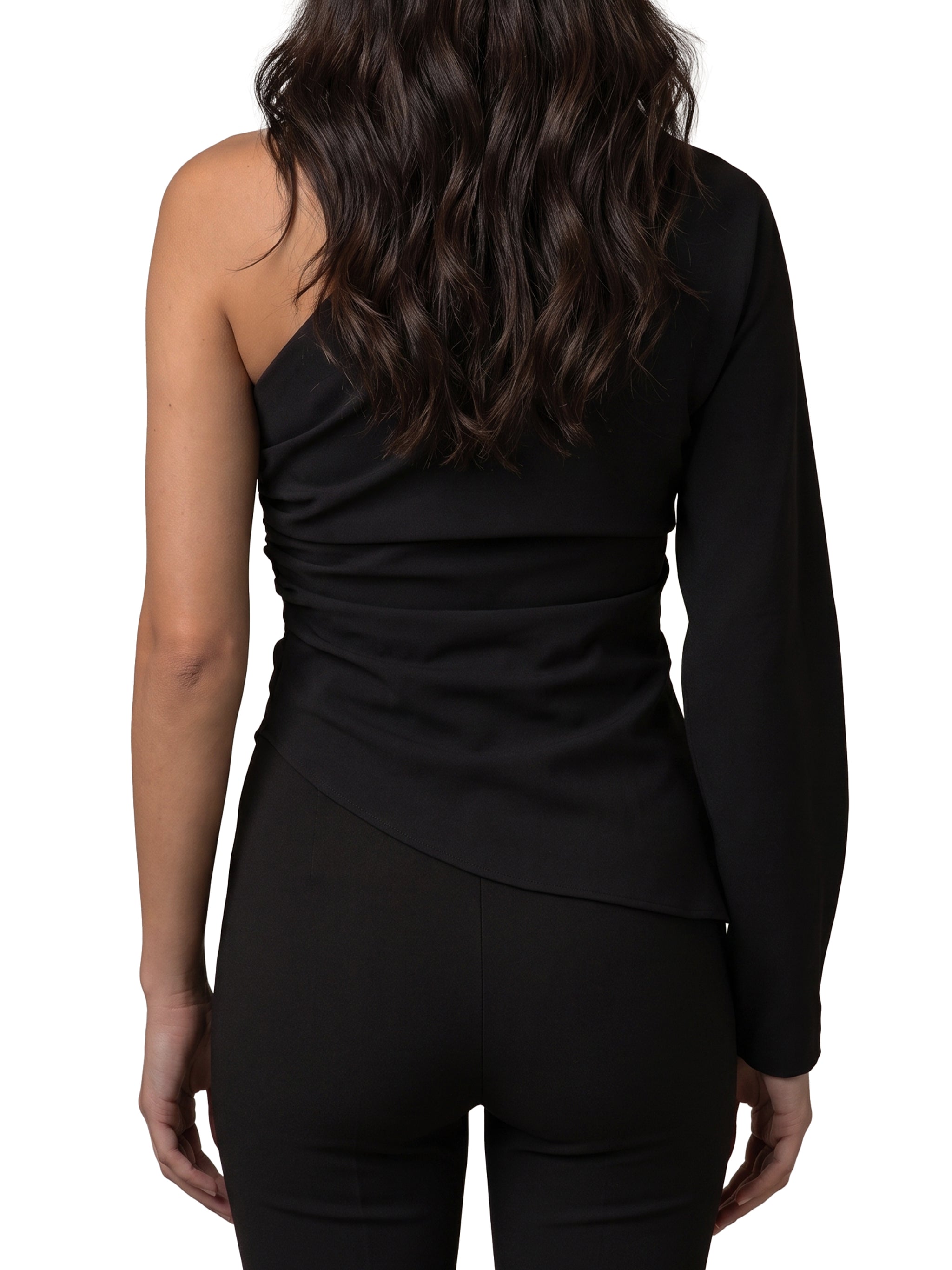 one-shoulder cady blouse