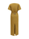 midi dress with a cut-out detailing