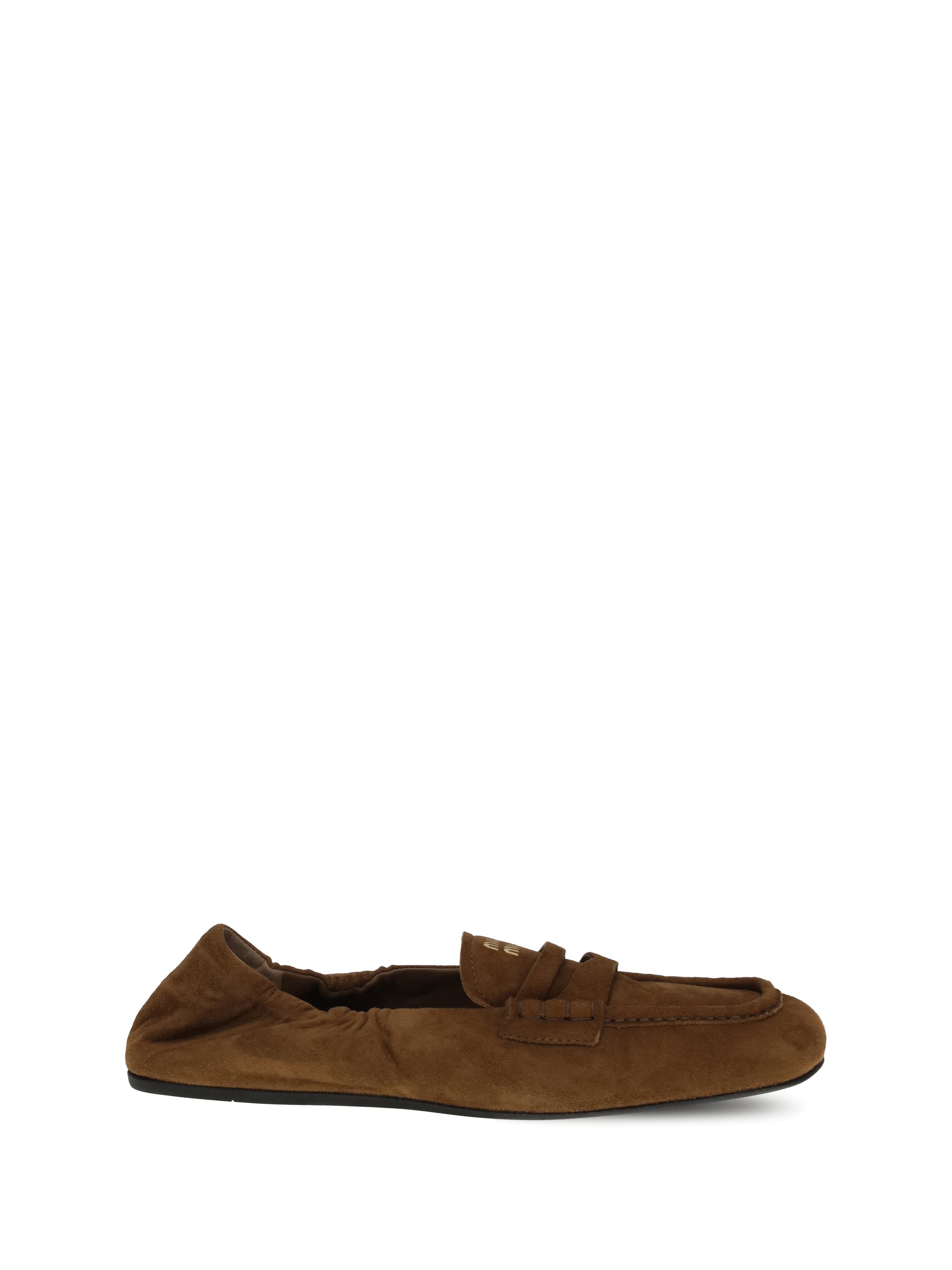 MIU MIU 39 suede ruches loafers