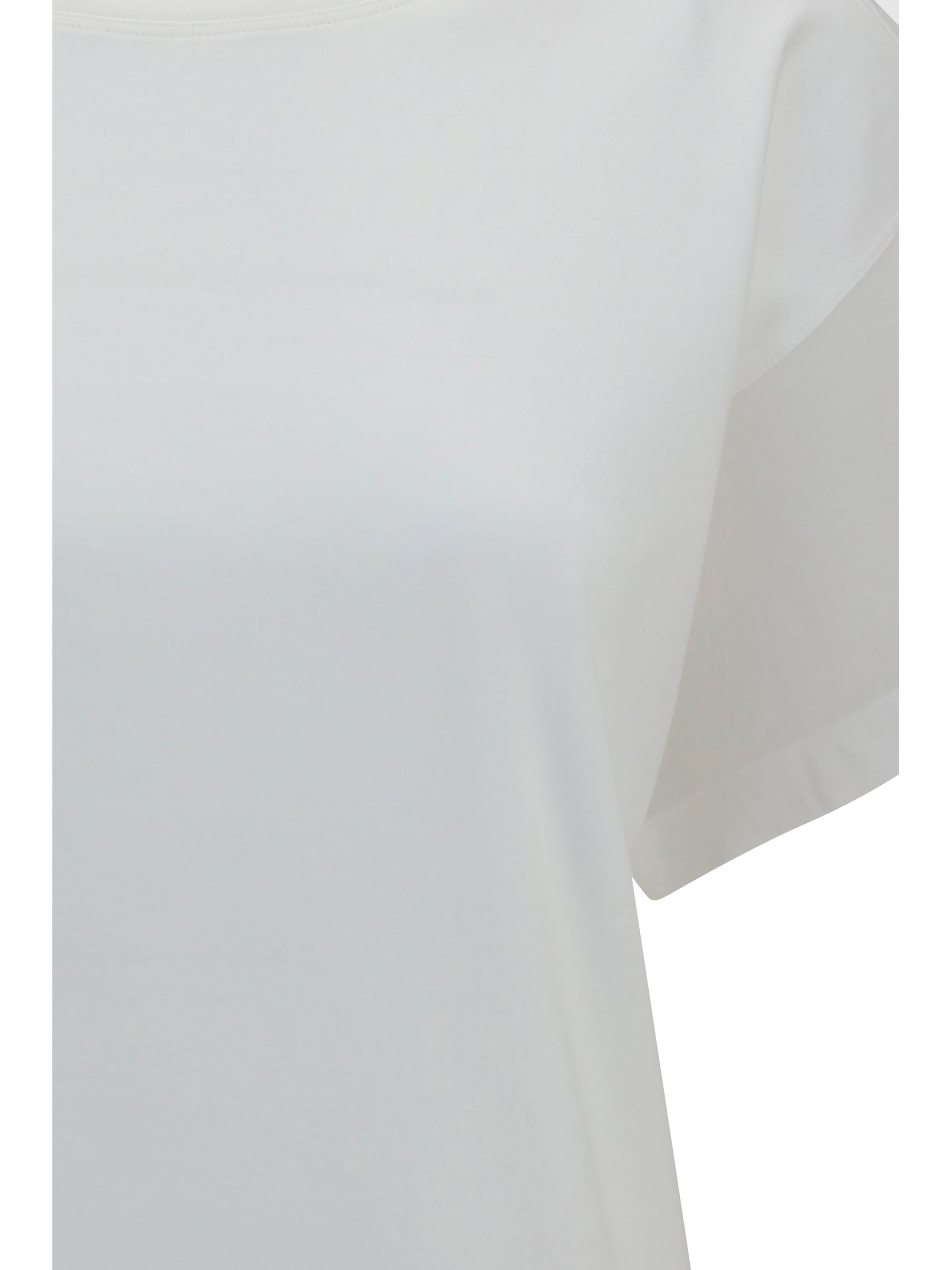 cotton t-shirt with sheer sleeves and side panels