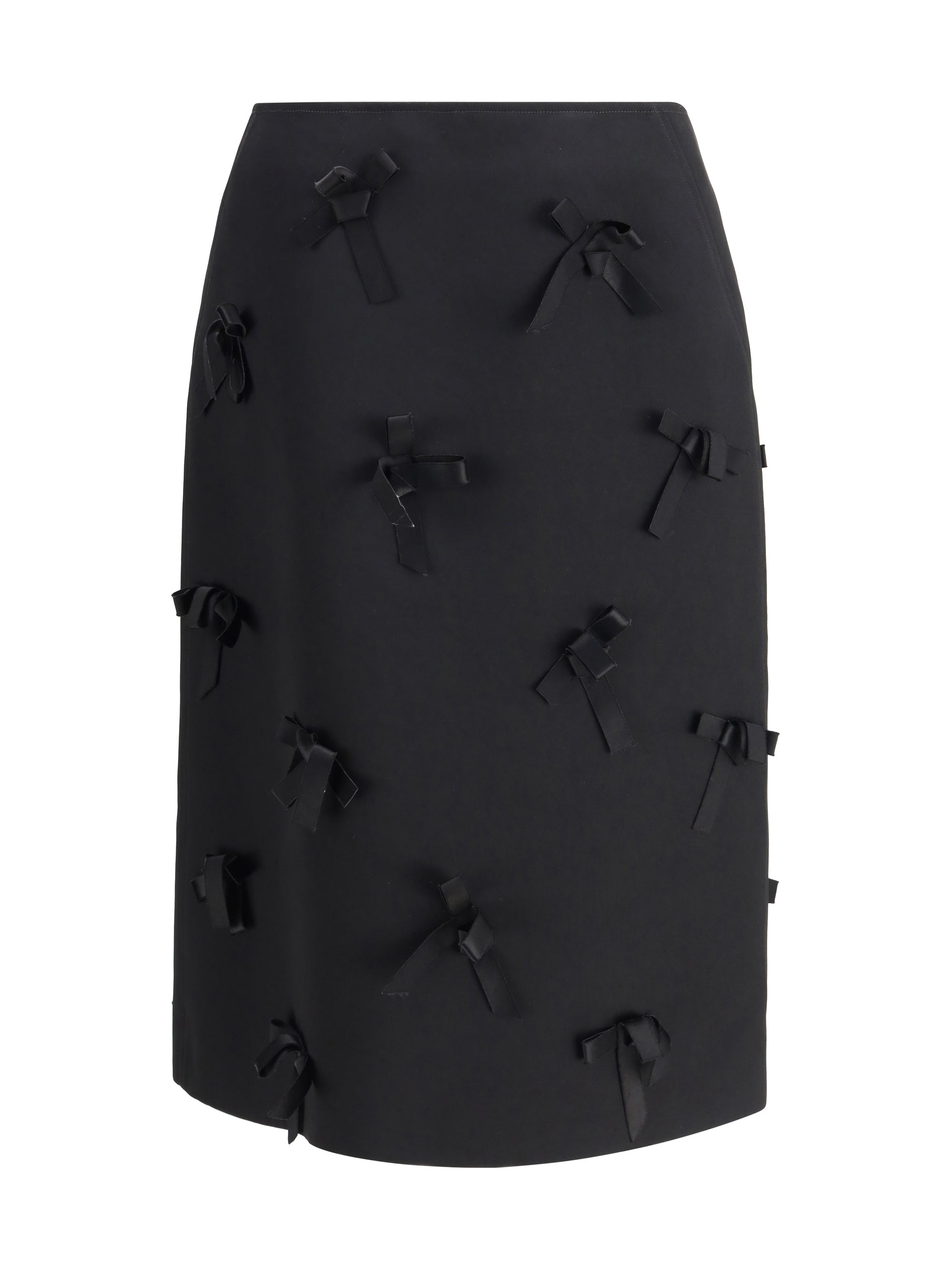 JIL SANDER 34 satin skirt with bows