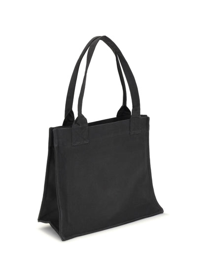 GANNI OS logo canvas tote bag