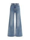 flared jeans in denim