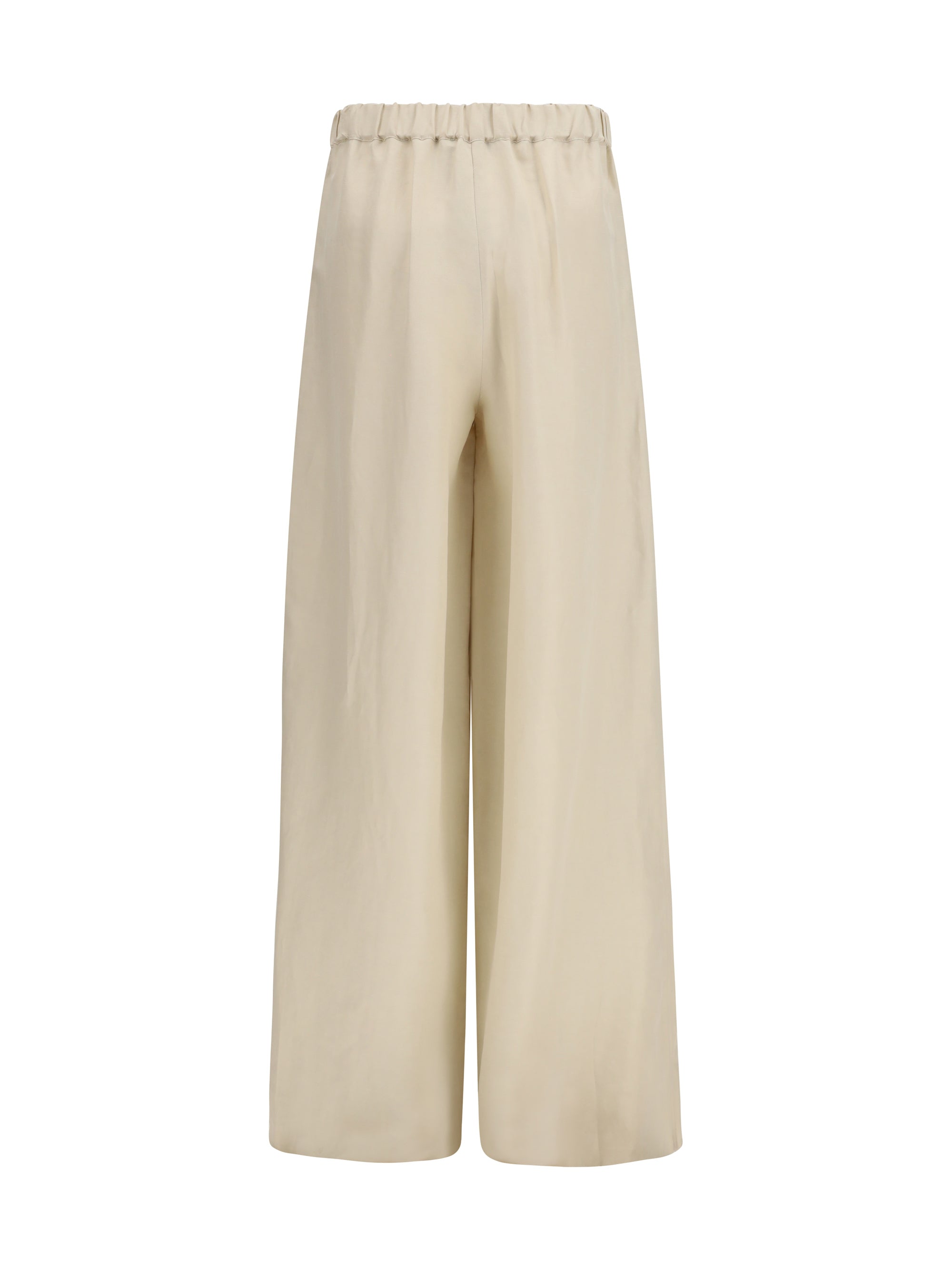 wide linen and silk pants