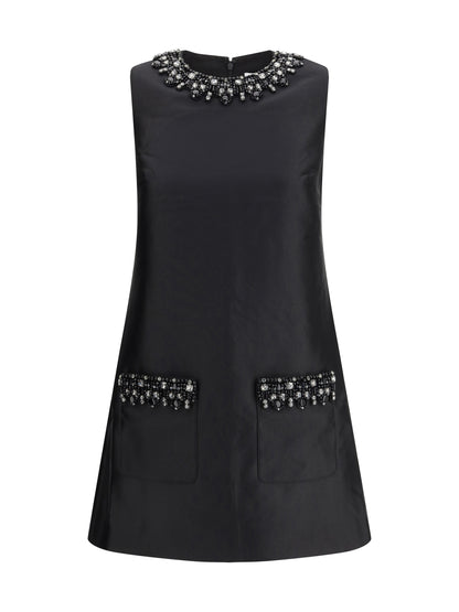 SELF-PORTRAIT 6 taffeta embellished trim short dress