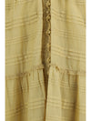 paule long ruffled dress