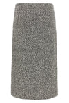 midi skirt in tweed