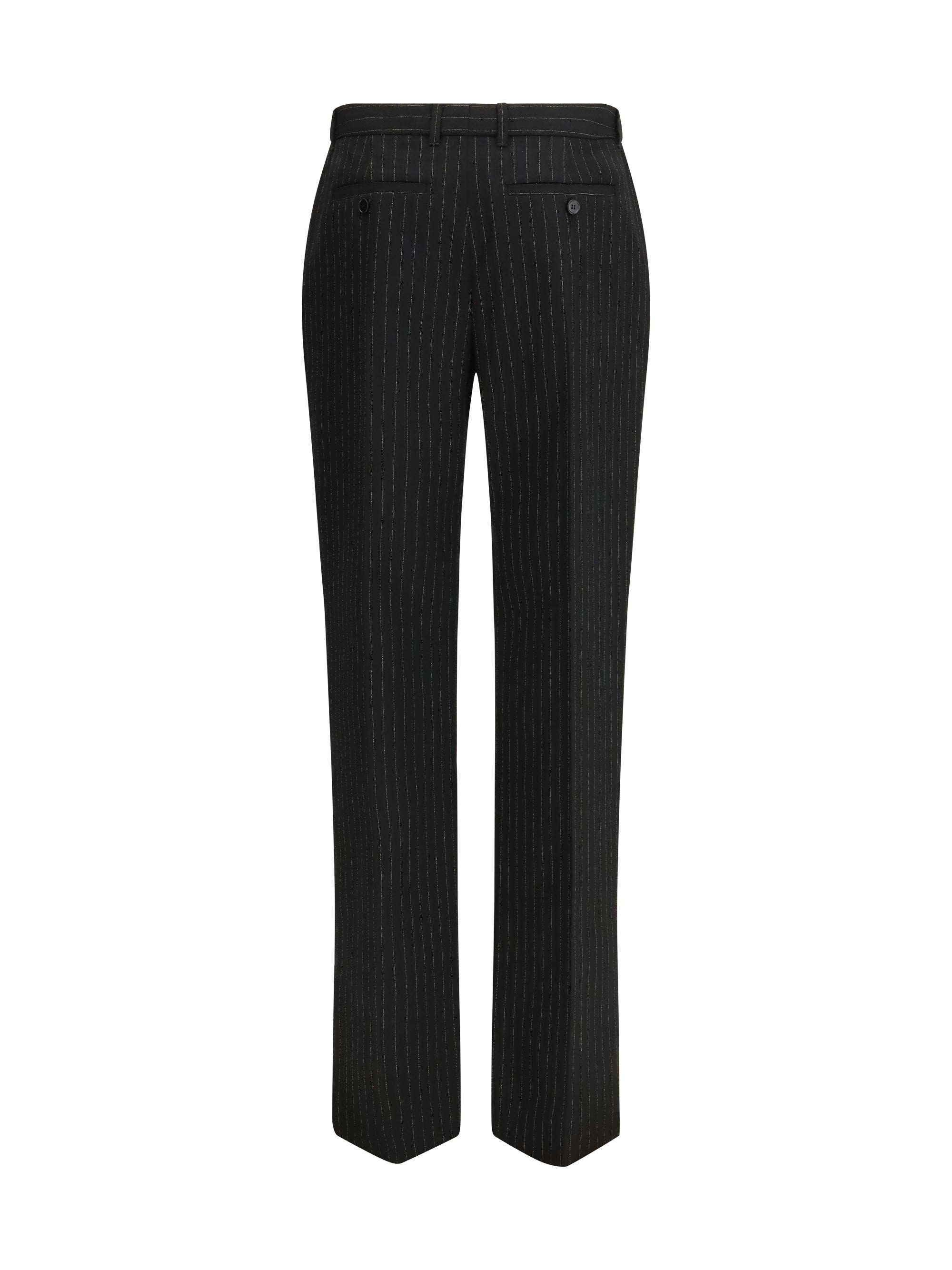 pinstriped tailored pants