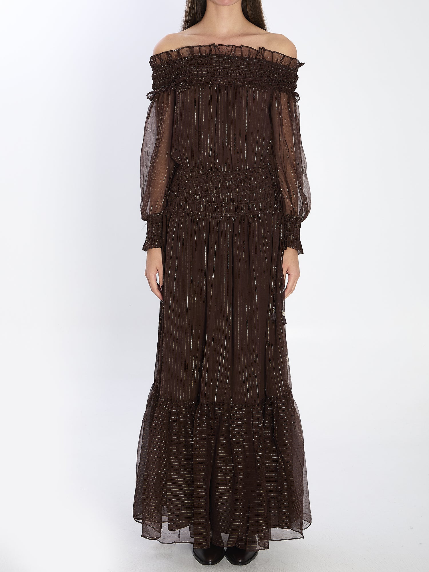 SELF PORTRAIT 6 georgette maxi dress