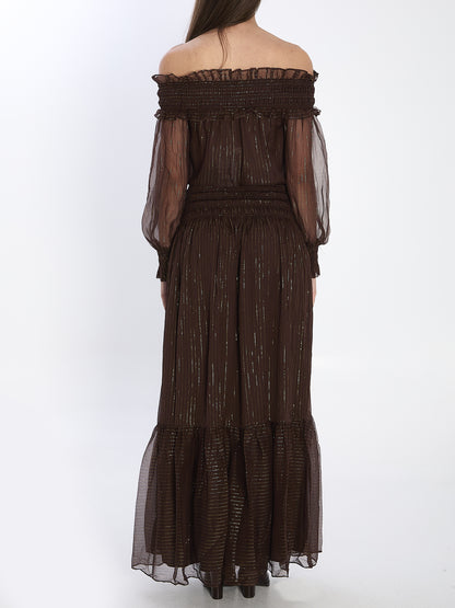 SELF PORTRAIT 6 georgette maxi dress