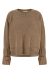 the tory burch pure wool crew neck sweater defines an essential aesthetic throug