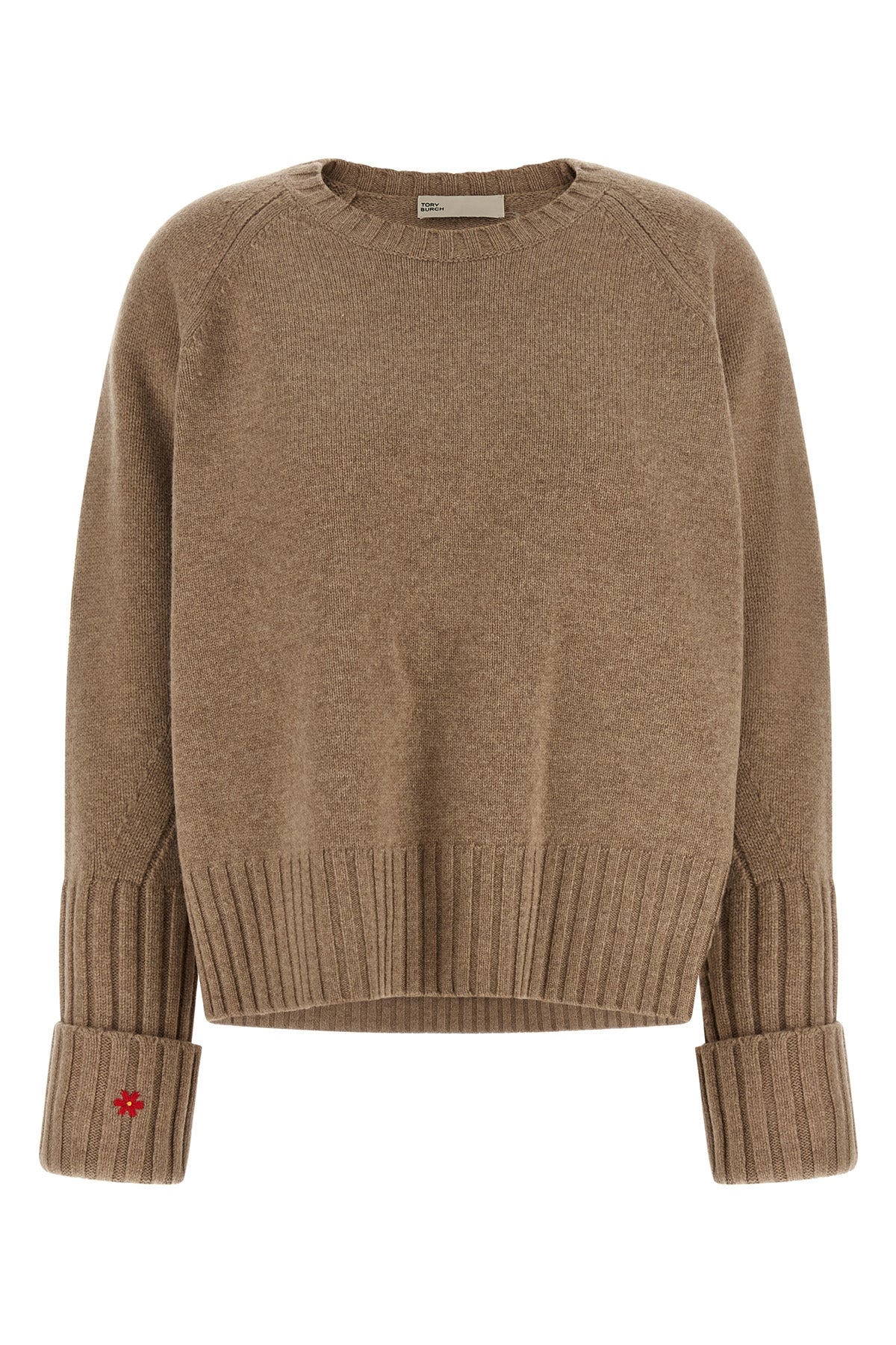 the tory burch pure wool crew neck sweater defines an essential aesthetic throug