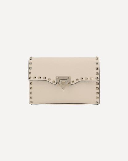 Valentino Garavani Rockstud Small Shoulder Bag Cream