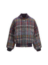 caperdoni check wool bomber