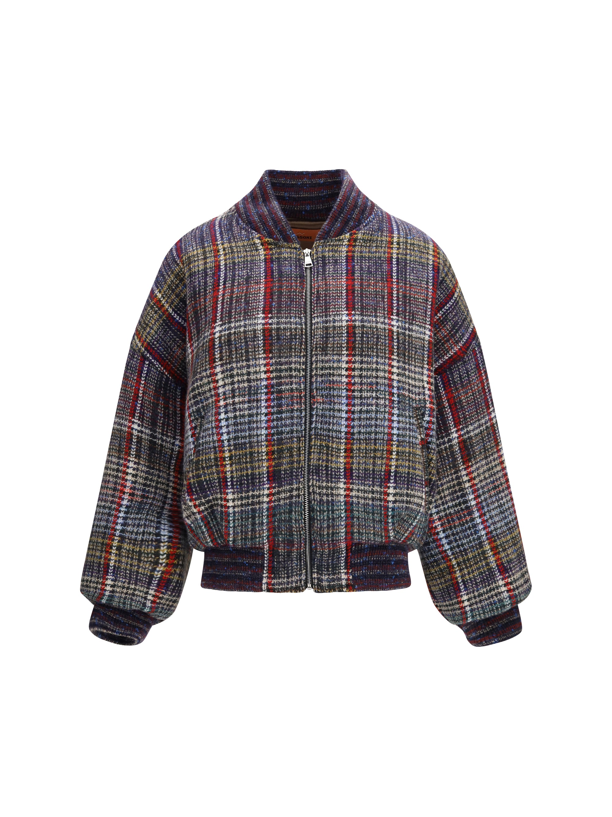 caperdoni check wool bomber