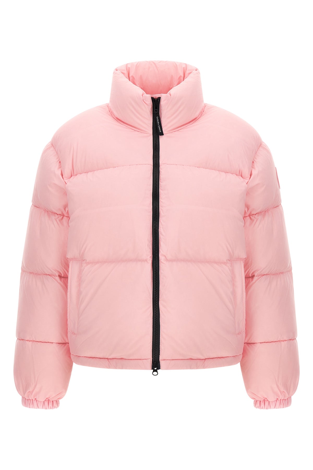 the fallon canada goose down jacket redefines outerwear volumes through a croppe