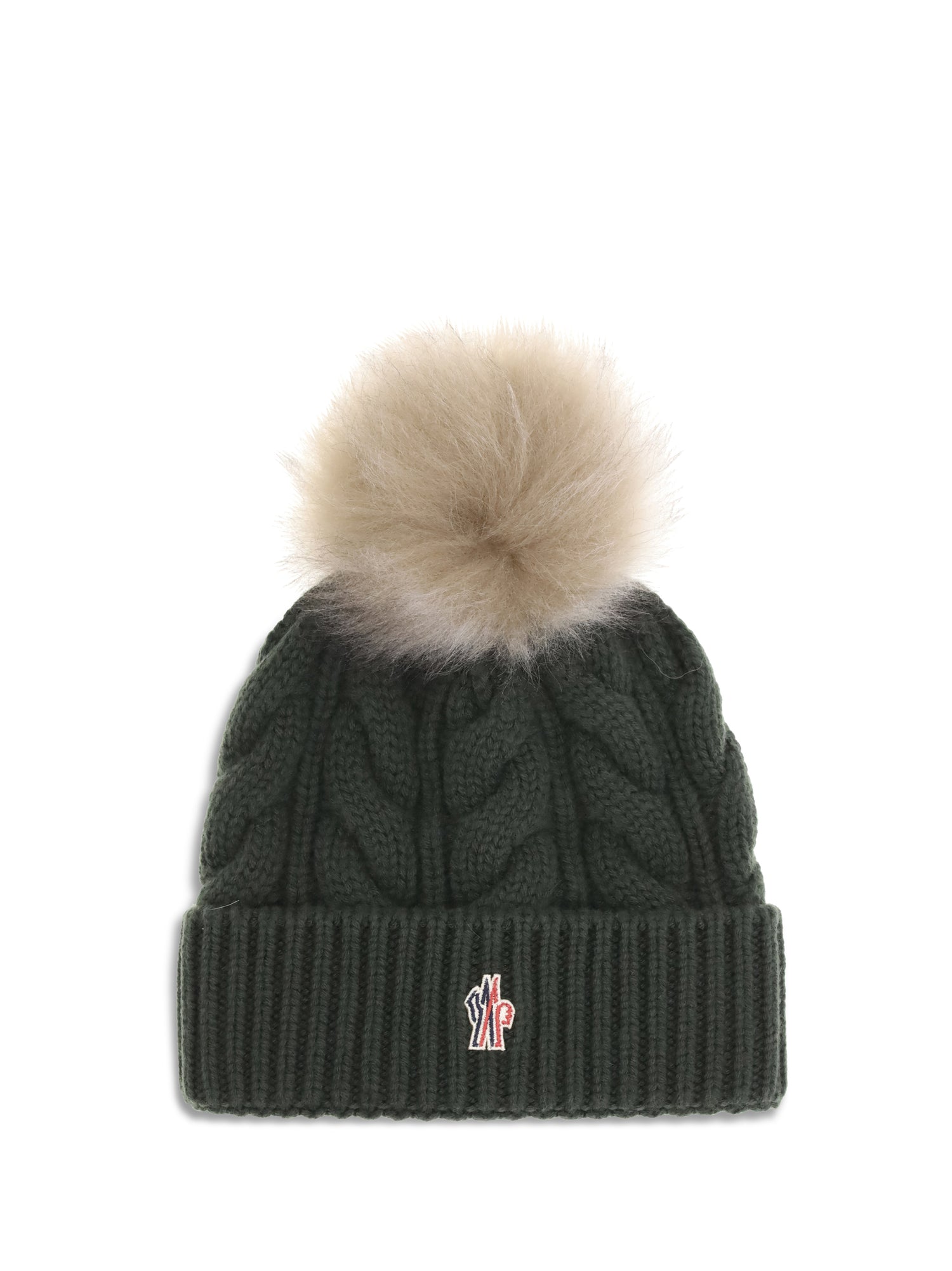 MONCLER GRENOBLE OS beanie hat with pon pon