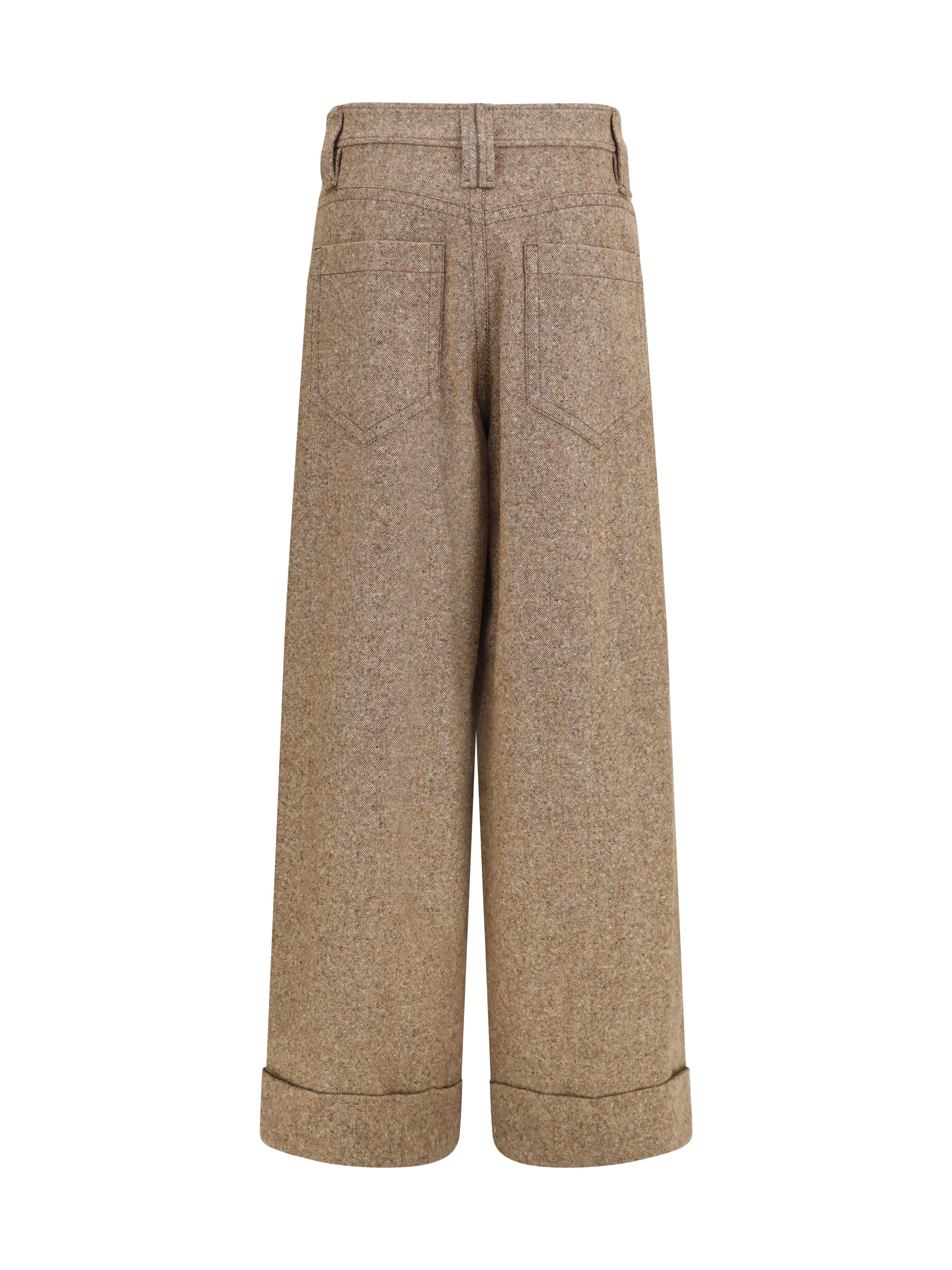 tailored wool-blend pants