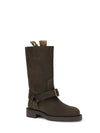 suede saddle boots