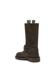 suede saddle boots