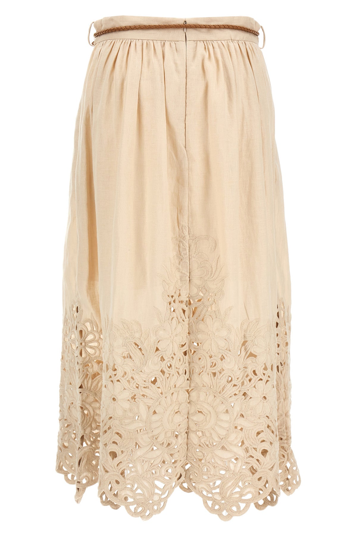wylie embroidered linen skirt