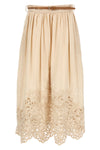 wylie embroidered linen skirt