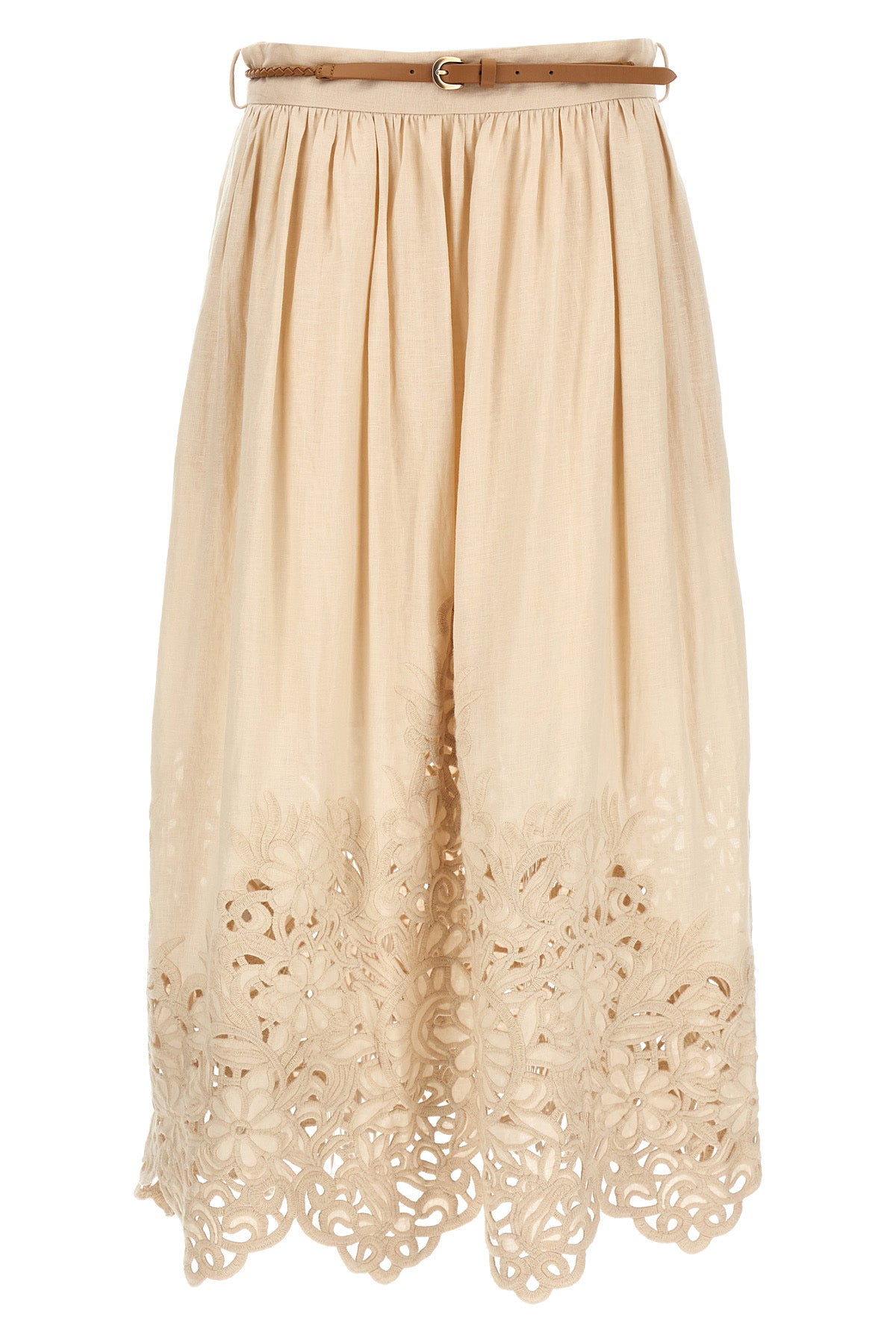 wylie embroidered linen skirt
