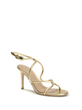 GIANVITO ROSSI 36 jungle mamba metallic leather sandals 