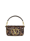 embroidered animalier locò shoulder bag