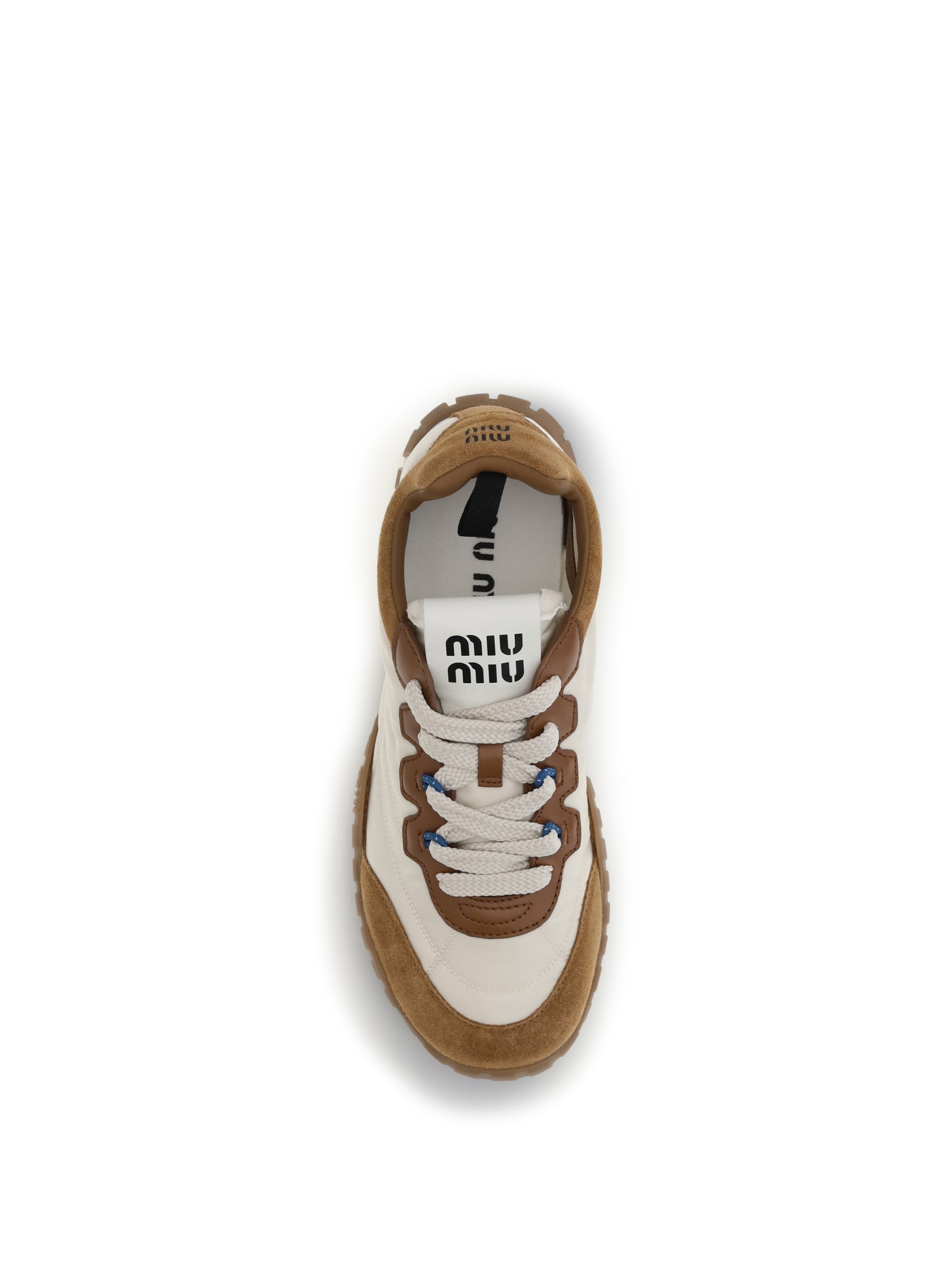 fabric and suede sneakers