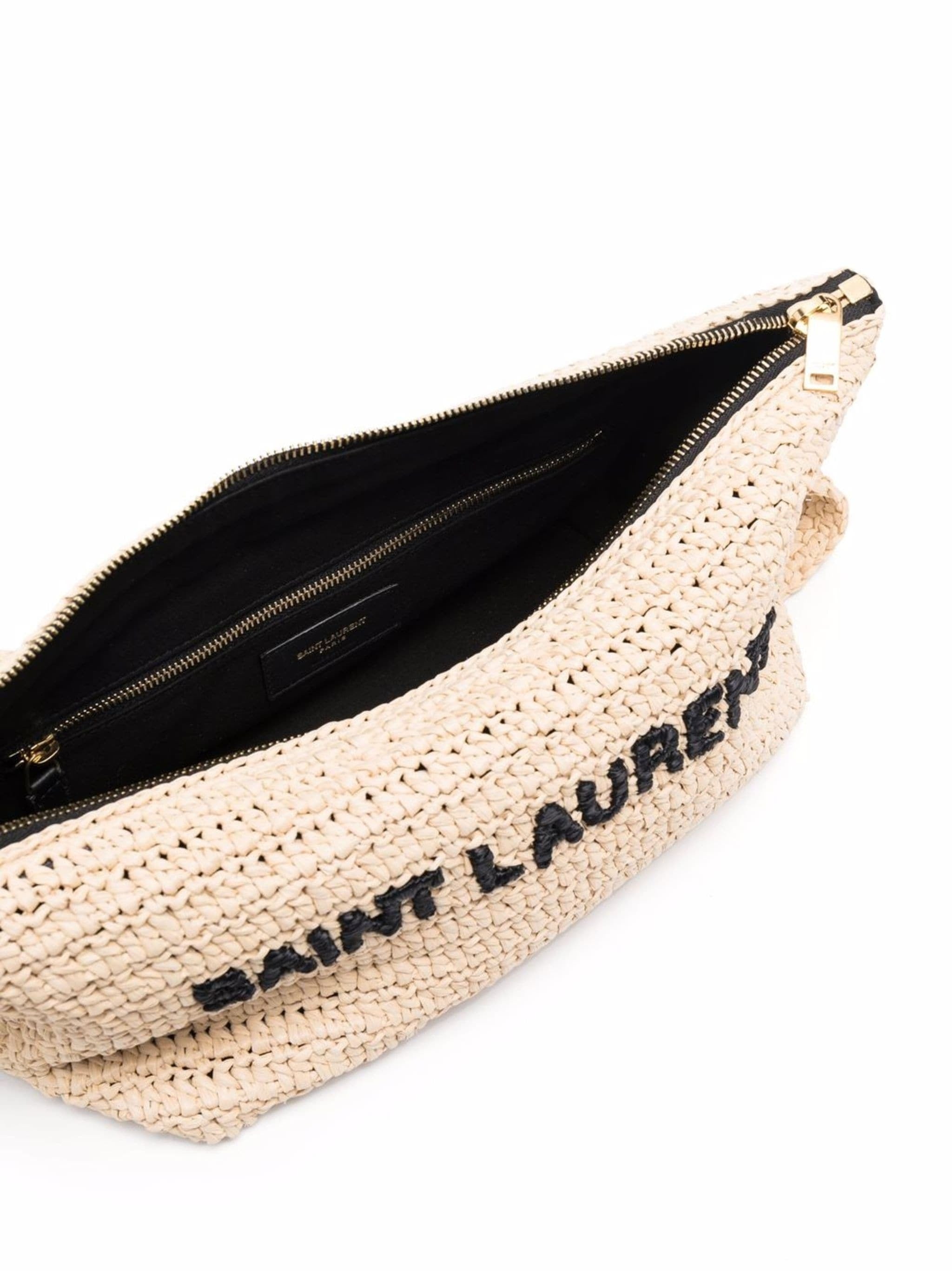 Rive Gauche Raffia Shoulder Bag